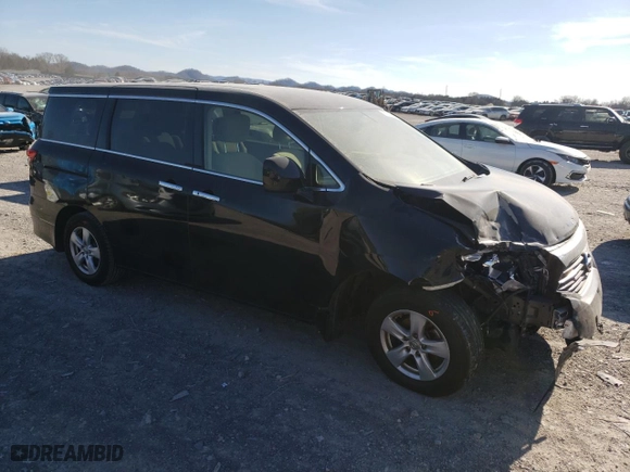 2015 Nissan Quest SV with VIN JN8AE2KP7F9120463, listed as a Copart auction lot 49695485 with 143,413 mi miles and Clean Title. Bid and sale history available at carsss.com. Image 4.