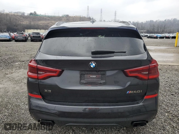 2020 BMW X3 M40i with VIN 5UXTY9C06L9C90087, listed as a Copart auction lot 46677165 with 41,644 mi miles and Salvage Title. Bid and sale history available at DreamBid. Image 6.