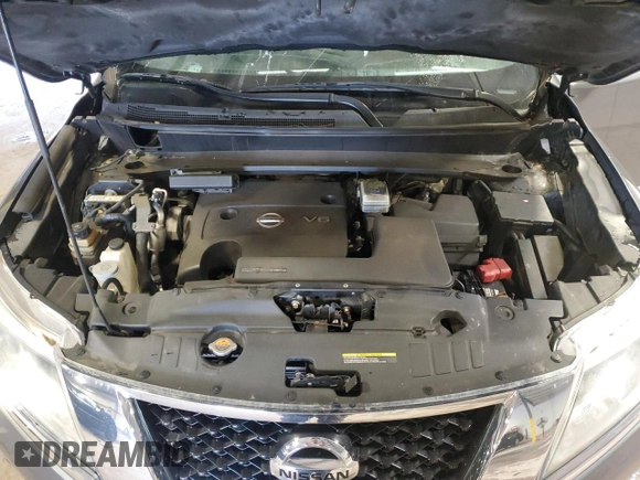 2015 Nissan Pathfinder SV z VIN 5N1AR2MMXFC709279, wystawiony jako Copart lot #59464785 z przebiegiem 92 343 mil mil oraz Szkoda całkowita • Salvage title. Historia ofert i sprzedaży dostępna na DreamBid. Obrazek 12.