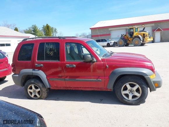 2007 Jeep Liberty Sport with VIN 1J4GL48K67W646261, listed as a IAAI auction lot 41913458 with 204,553 mi miles. Bid and sale history available at carsss.com. Image 13.