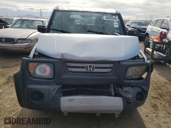 2007 Honda Element LX with VIN 5J6YH183X7L004527, listed as a Copart auction lot 84836204 with Not Provided miles and Salvage Title. Bid and sale history available at DreamBid. Image 5.