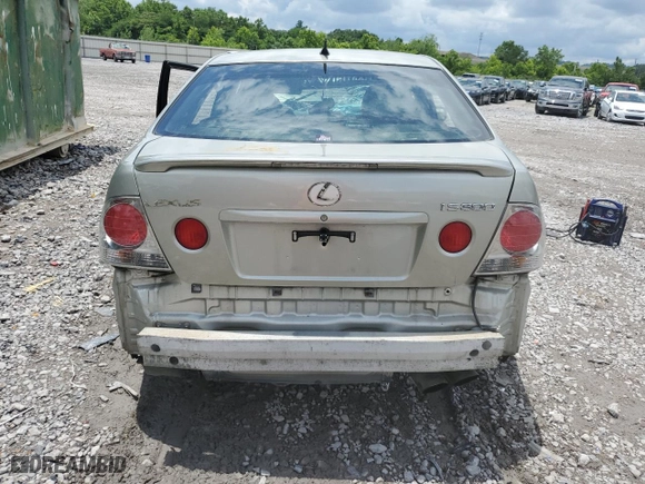 2002 Lexus IS 300 with VIN JTHBD192220053243, listed as a Copart auction lot 58063174 with 205,294 mi miles and Salvage Title. Bid and sale history available at carsss.com. Image 6.