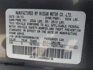 2014 Infiniti Q50 Premium with VIN JN1BV7AR6EM684135, listed as a IAAI auction lot 41407774 with 89,352 mi miles. Bid and sale history available at carsss.com. Image 9.