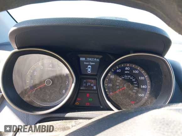 2013 Hyundai Elantra GT with VIN KMHD35LE6DU084154, listed as a IAAI auction lot 42079602 with 194,314 mi miles. Bid and sale history available at carsss.com. Image 7.