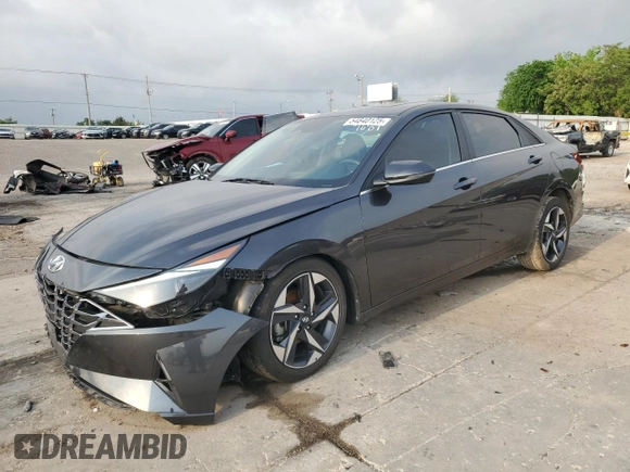 2023 Hyundai Elantra Limited z VIN 5NPLP4AG3PH099681, wystawiony jako Copart lot #54840125 z przebiegiem 44 360 mil mil oraz Szkoda całkowita • Salvage title. Historia ofert i sprzedaży dostępna na DreamBid. Obrazek 1.