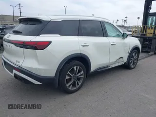 2023 Infiniti QX60 Luxe with VIN 5N1DL1FS1PC368974, listed as a IAAI auction lot 42543503 with 21,646 mi miles and . Bid and sale history available at DreamBid. Image 4.