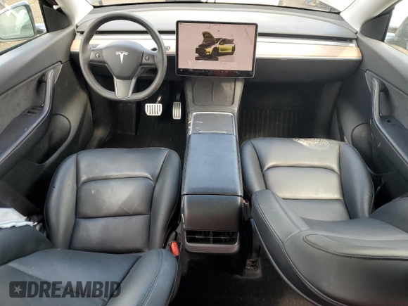 2022 Tesla Model Y Performance with VIN 7SAYGDEF1NF404133, listed as a Copart auction lot 51108165 with 44,102 mi miles and Salvage Title. Bid and sale history available at DreamBid. Image 8.