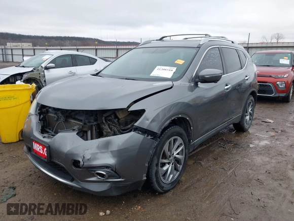 2015 Nissan Rogue SL with VIN 5N1AT2MTXFC778126, listed as a IAAI auction lot 41208510 with 194,343 mi miles. Bid and sale history available at carsss.com. Image 18.