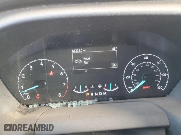 2023 Ford Transit Cargo with VIN 1FTBR1X89PKA25414, listed as a Copart auction lot 46476085 with 61,328 mi miles and Salvage title. Bid and sale history available at DreamBid. Image 9.