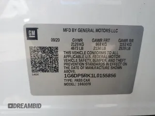 2020 Cadillac CT5 Sport with VIN 1G6DP5RK1L0155856, listed as a Copart auction lot 60001044 with 42,704 mi miles and Non Repairable. Bid and sale history available at carsss.com. Image 13.