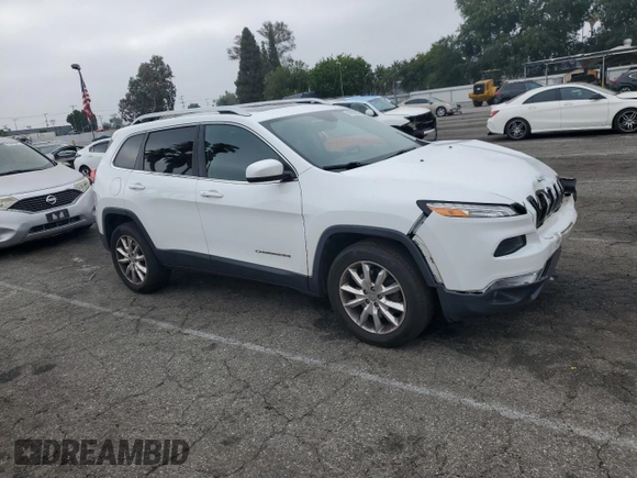 2016 Jeep Cherokee Limited with VIN 1C4PJMDB8GW120344, listed as a Copart auction lot 62603365 with 137,571 mi miles and Salvage title. Bid and sale history available at DreamBid. Image 4.