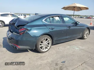 2022 Genesis G70 2.0T with VIN KMTG34TA1NU094232, listed as a Copart auction lot 67661714 with 43,350 mi miles and Salvage Title. Bid and sale history available at carsss.com. Image 3.