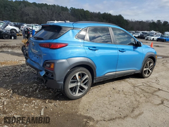 2018 Hyundai Kona Limited with VIN KM8K33A58JU147023, listed as a Copart auction lot 45004025 with 112,087 mi miles and Salvage Title. Bid and sale history available at carsss.com. Image 3.