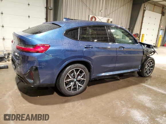 2024 BMW X4 M40i with VIN 5UX43DT04R9U24736, listed as a Copart auction lot 48940615 with 23,363 mi miles and Salvage Title. Bid and sale history available at carsss.com. Image 3.