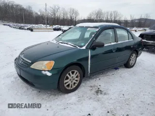 2002 Honda Civic LX with VIN 2HGES15572H560298, listed as a Copart auction lot 43654365 with 303,471 mi miles and Clean Title. Bid and sale history available at carsss.com. Image 1.