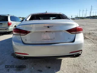 2017 Genesis G80 3.8L with VIN KMHGN4JE6HU175371, listed as a Copart auction lot 76589624 with 104,265 mi miles and Salvage Title. Bid and sale history available at carsss.com. Image 6.