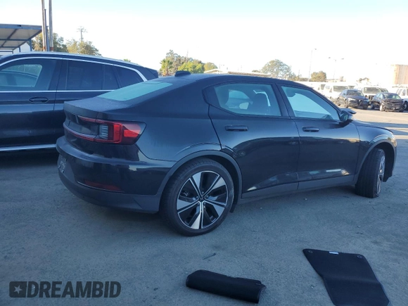 2023 Polestar 2 with VIN YSMEG3KA7PL125468, listed as a Copart auction lot 78329804 with 55,972 mi miles and Salvage Title. Bid and sale history available at carsss.com. Image 3.