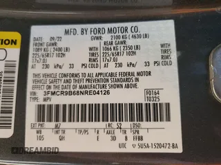 2022 Ford Bronco Sport Big Bend z VIN 3FMCR9B68NRE04126, wystawiony jako Copart lot #55980415 z przebiegiem 34 039 mil mil oraz Szkoda całkowita • Salvage title. Historia ofert i sprzedaży dostępna na DreamBid. Obrazek 13.