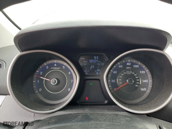 2012 Hyundai Elantra GLS with VIN KMHDH4AE3CU284809, listed as a Copart auction lot 52688265 with 98,504 mi miles and Salvage Title. Bid and sale history available at carsss.com. Image 9.