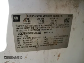 2012 GMC Terrain SLE-1 with VIN 2GKALMEK2C6285359, listed as a Copart auction lot 87320664 with 175,436 mi miles and Non Repairable. Bid and sale history available at carsss.com. Image 14.