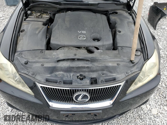 2006 Lexus IS 250 with VIN JTHCK262862007334, listed as a Copart auction lot 52905705 with 210,695 mi miles and Salvage Title. Bid and sale history available at DreamBid. Image 11.