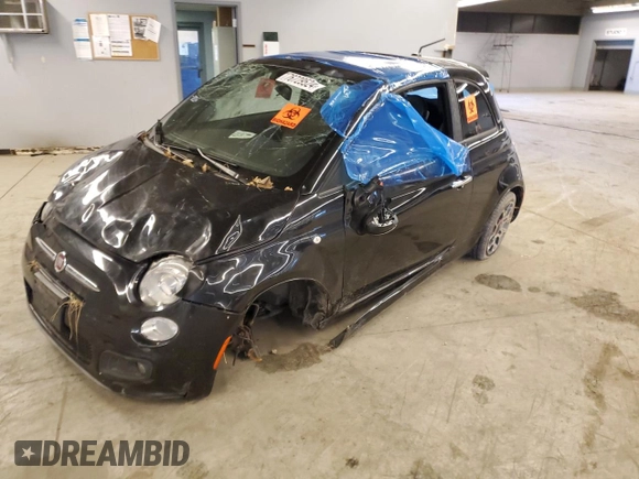 2013 FIAT 500 Sport with VIN 3C3CFFBR7DT668109, listed as a Copart auction lot 76729524 with Not provided miles and Salvage title. Bid and sale history available at DreamBid. Image 1.