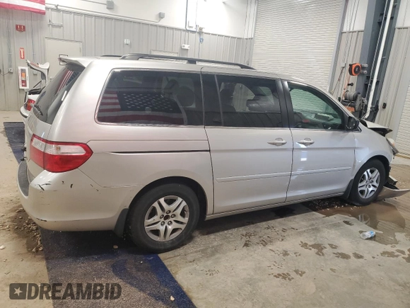 2006 Honda Odyssey EX-L z VIN 5FNRL38606B414740, wystawiony jako Copart lot #51861875 z przebiegiem 86 713 mil mil oraz Czysty tytuł • Clean title. Historia ofert i sprzedaży dostępna na DreamBid. Obrazek 3.