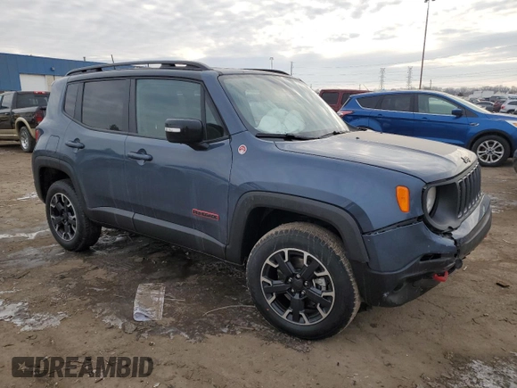 2023 Jeep Renegade Trailhawk with VIN ZACNJDC13PPP73433, listed as a Copart auction lot 44971695 with 13,515 mi miles and Salvage title. Bid and sale history available at DreamBid. Image 4.