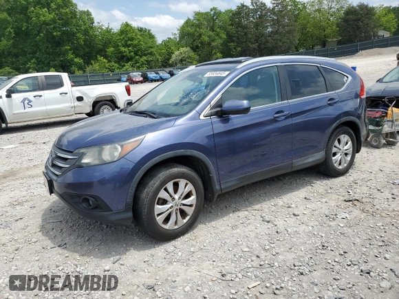 2013 Honda CR-V EX-L with VIN 2HKRM3H78DH510006, listed as a Copart auction lot 55934845 with 267,218 mi miles and Clean Title. Bid and sale history available at DreamBid. Image 1.