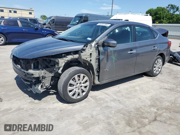 2017 Nissan Sentra S with VIN 3N1AB7APXHY382397, listed as a Copart auction lot 55091364 with 140,279 mi miles and Salvage Title. Bid and sale history available at carsss.com. Image 1.