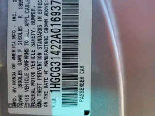 2002 Honda Accord z VIN 1HGCG31422A016937, wystawiony jako Copart lot #46921985 z przebiegiem 193 584 mil mil oraz Szkoda całkowita • Salvage title. Historia ofert i sprzedaży dostępna na DreamBid. Obrazek 13.
