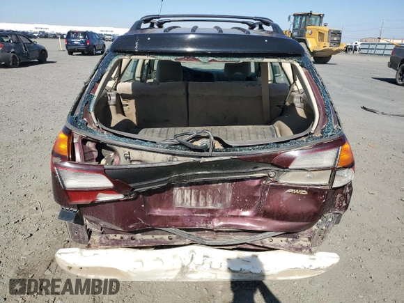 2001 Subaru Legacy Outback with VIN 4S3BH675717608564, listed as a Copart auction lot 65392465 with 232,264 mi miles and Salvage title. Bid and sale history available at DreamBid. Image 6.