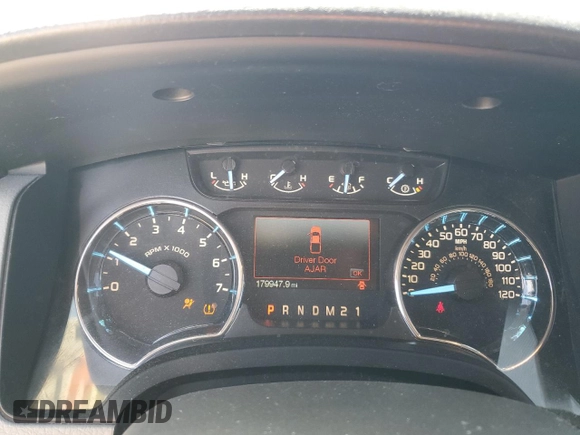 2012 Ford F-150 XL with VIN 1FTFW1CF2CFC40019, listed as a Copart auction lot 50057595 with 179,947 mi miles and Salvage Title. Bid and sale history available at carsss.com. Image 9.