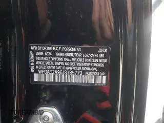 2018 Porsche 911 GT2 RS with VIN WP0AE2A96JS185773, listed as a Copart auction lot 85674904 with 5,843 mi miles and Salvage Title. Bid and sale history available at carsss.com. Image 13.