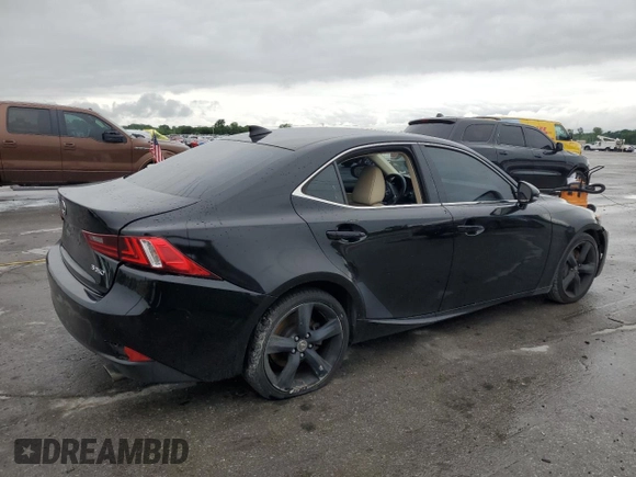 2014 Lexus IS 350 with VIN JTHBE1D27E5002011, listed as a Copart auction lot 55762765 with 105,063 mi miles and Clean title. Bid and sale history available at DreamBid. Image 3.