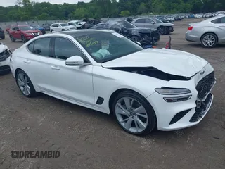 2023 Genesis G70 3.3T with VIN KMTG54TE5PU135106, listed as a IAAI auction lot 42364337 with 7,331 mi miles and . Bid and sale history available at DreamBid. Image 1.