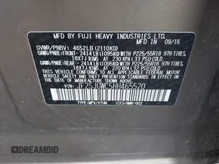 2017 Subaru Forester Touring with VIN JF2SJGWC5HH465520, listed as a IAAI auction lot 41498085 with 1 mi miles. Bid and sale history available at carsss.com. Image 9.