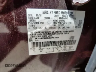 2011 Ford Explorer XLT with VIN 1FMHK8D85BGA03221, listed as a Copart auction lot 66076065 with 116,382 mi miles and Salvage title. Bid and sale history available at DreamBid. Image 13.