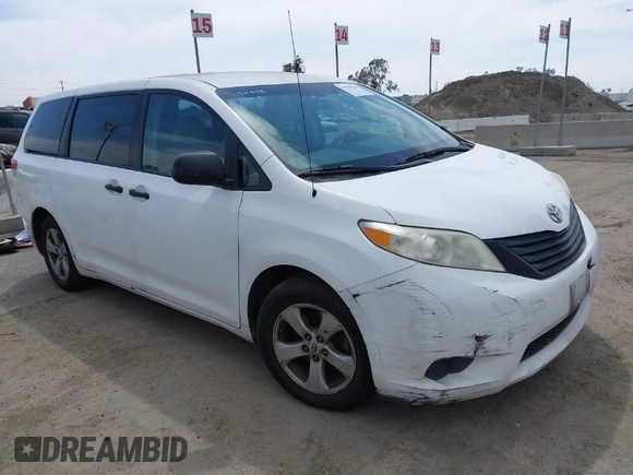2011 Toyota Sienna with VIN 5TDZK3DCXBS011806, listed as a IAAI auction lot 41999946 with 219,907 mi miles. Bid and sale history available at carsss.com. Image 1.
