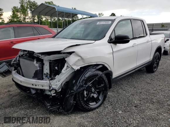 2024 Honda Ridgeline Black Edition with VIN 5FPYK3F8XRB030740, listed as a Copart auction lot 55117555 with 3,930 mi miles and Salvage title. Bid and sale history available at DreamBid. Image 1.