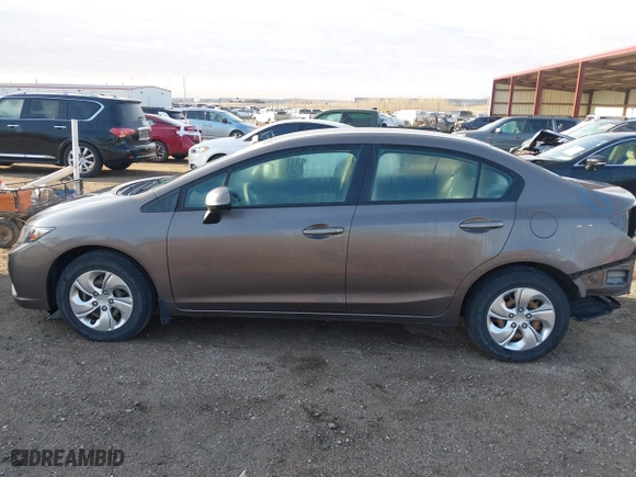 2013 Honda Civic Sdn LX with VIN 2HGFB2F52DH596895, listed as a IAAI auction lot 41923953 with 120,007 mi miles. Bid and sale history available at carsss.com. Image 15.