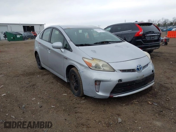 2012 Toyota Prius One with VIN JTDKN3DU5C5449903, listed as a IAAI auction lot 42070487 with 399,464 mi miles. Bid and sale history available at carsss.com. Image 1.