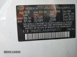 2019 Hyundai Santa Fe Limited z VIN 5NMS5CAA6KH024177, wystawiony jako Copart lot #75349144 z przebiegiem 67 804 mil mil oraz Nie do naprawy • Non repairable. Historia ofert i sprzedaży dostępna na DreamBid. Obrazek 14.