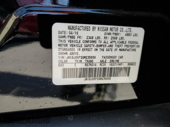 2016 Infiniti QX50 z VIN JN1BJ0RP2GM235656, wystawiony jako Copart lot #50078775 z przebiegiem 117 262 mil mil oraz Szkoda całkowita • Salvage title. Historia ofert i sprzedaży dostępna na DreamBid. Obrazek 13.
