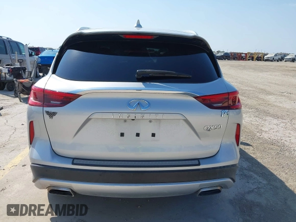 2021 Infiniti QX50 Luxe with VIN 3PCAJ5BA3MF120824, listed as a IAAI auction lot 41278149 with 52,104 mi miles and . Bid and sale history available at DreamBid. Image 17.