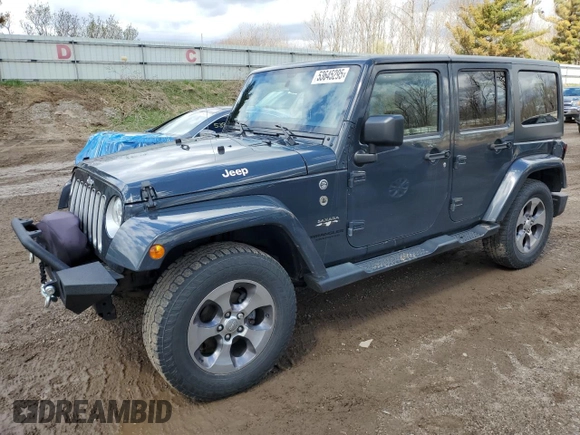 2016 Jeep Wrangler Unlimited Sahara with VIN 1C4BJWEG9GL207218, listed as a Copart auction lot 53645295 with 158,878 mi miles and Non repairable. Bid and sale history available at DreamBid. Image 1.