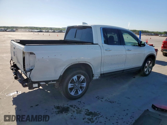 2019 Honda Ridgeline RTL-E with VIN 5FPYK3F7XKB002241, listed as a Copart auction lot 53804835 with 61,880 mi miles and Salvage title. Bid and sale history available at DreamBid. Image 3.