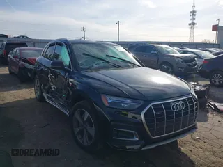 2023 Audi Q5 Premium with VIN WA1ABAFYXP2054089, listed as a IAAI auction lot 41618177 with 24,771 mi miles and . Bid and sale history available at DreamBid. Image 1.