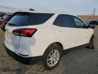 2022 Chevrolet Equinox LS with VIN 3GNAXSEV4NS198024, listed as a Copart auction lot 43639195 with 0 mi miles and Salvage Title. Bid and sale history available at carsss.com. Image 3.