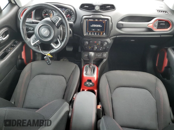 2021 Jeep Renegade Trailhawk z VIN ZACNJDC19MPM30234, wystawiony jako Copart lot #66167334 z przebiegiem 46 075 mil mil oraz Szkoda całkowita • Salvage title. Historia ofert i sprzedaży dostępna na DreamBid. Obrazek 8.